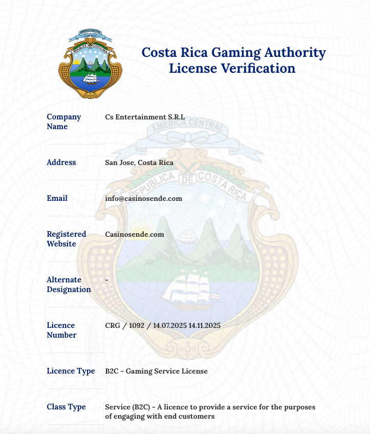 casinosende lisans